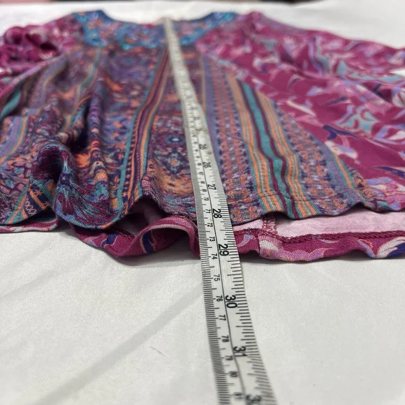 Soft Surroundings Tunic Top Large Pink Blue Floral Paisley Boho Embroidered S - Picture 10 of 14